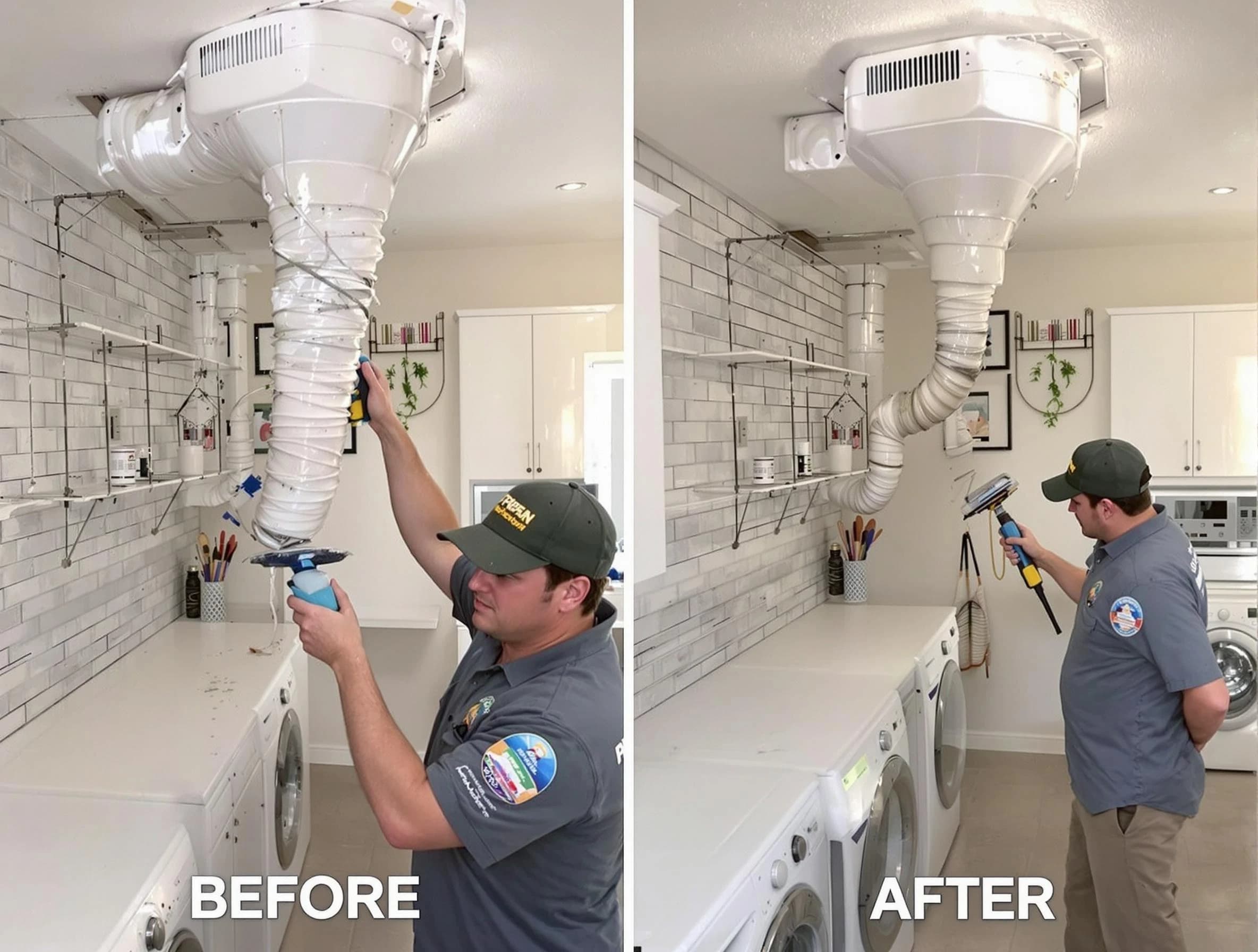 Professional dryer exhaust vent cleaning by Bethany Dryer Vent Cleaning in Bethany