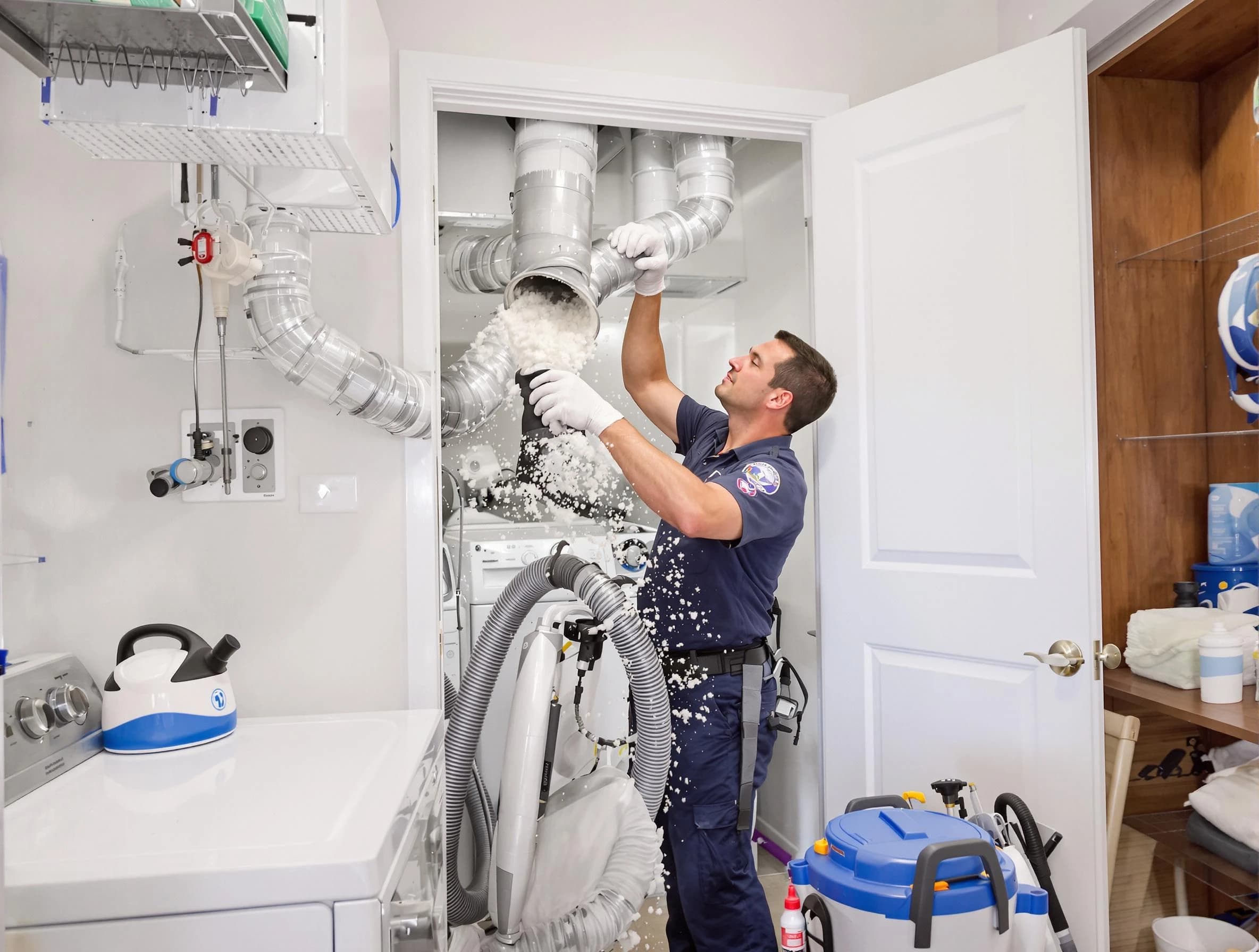 Bethany Dryer Vent Cleaning technician delivering thorough residential dryer vent cleaning service in Bethany