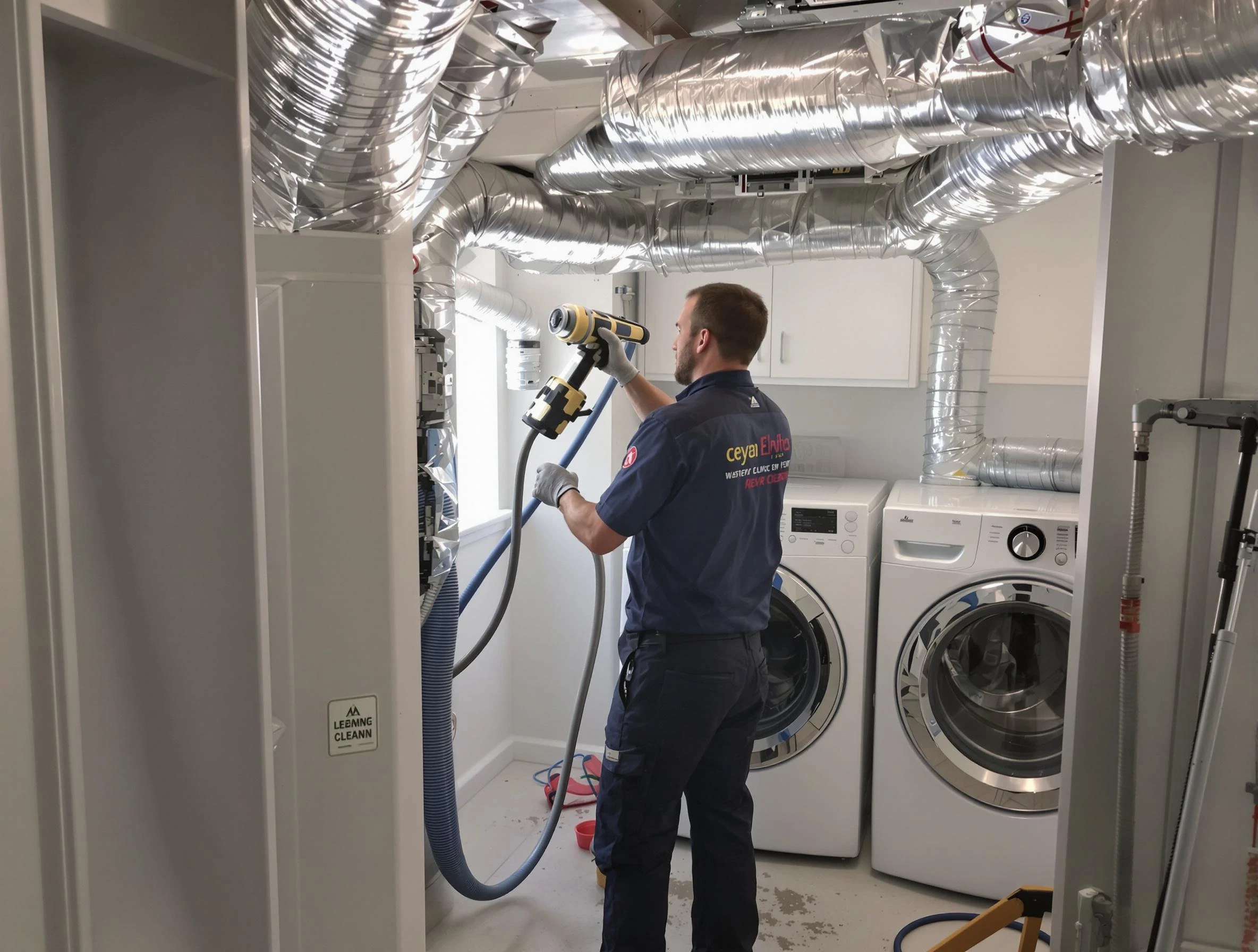 Bethany Dryer Vent Cleaning specialist using advanced equipment for thorough duct cleaning in Bethany